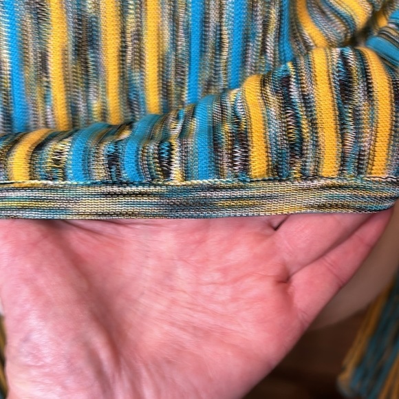 Laundry by Shelli Segal Striped V-Neck Women's Top tie front - Picture 6 of 7